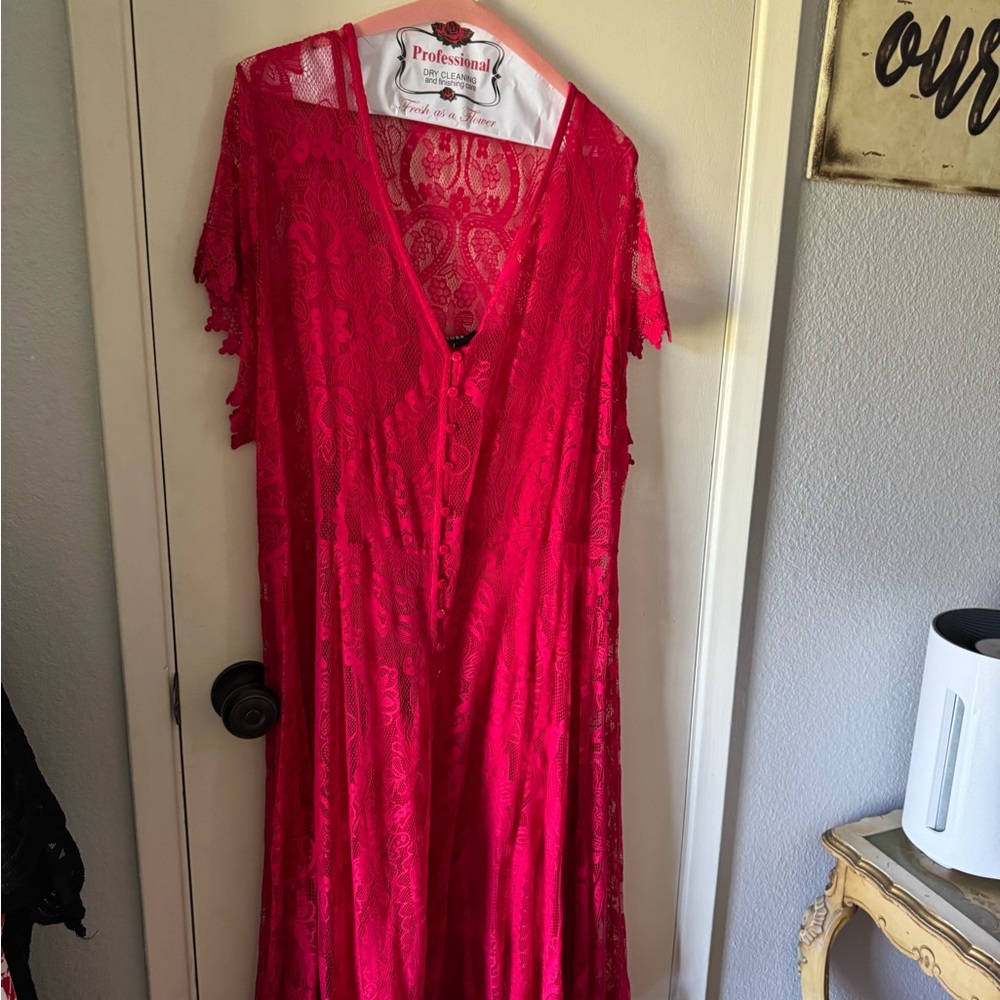 Torrid Red Lace Dress